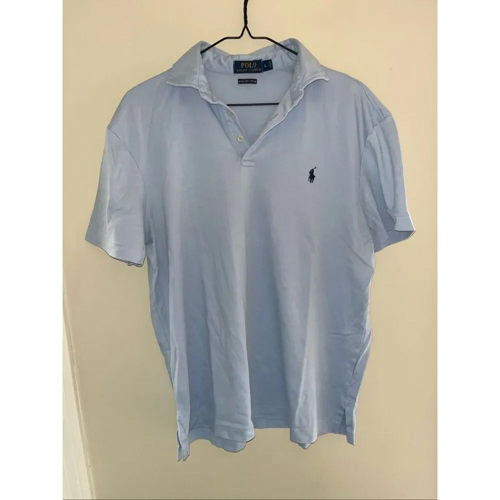 Polo Ralph Lauren Men’s Polo Pima Soft Touch Light Blue Large